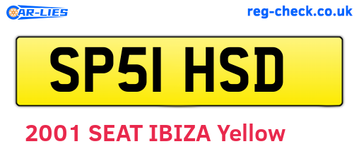 SP51HSD are the vehicle registration plates.