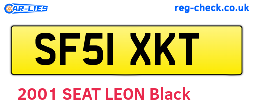 SF51XKT are the vehicle registration plates.