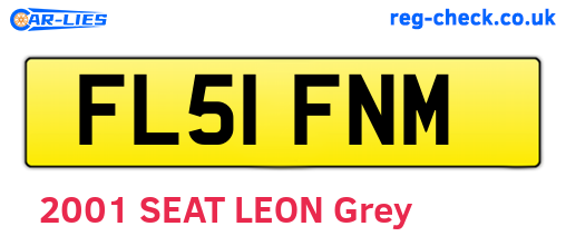 FL51FNM are the vehicle registration plates.