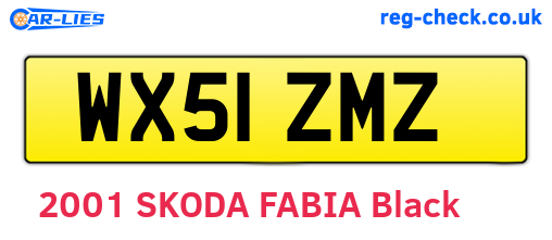 WX51ZMZ are the vehicle registration plates.