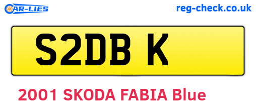 S2DBK are the vehicle registration plates.