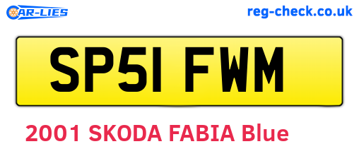 SP51FWM are the vehicle registration plates.