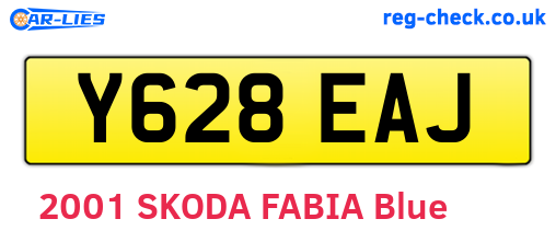 Y628EAJ are the vehicle registration plates.