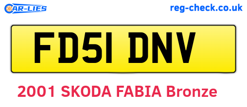 FD51DNV are the vehicle registration plates.