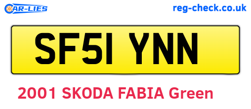 SF51YNN are the vehicle registration plates.