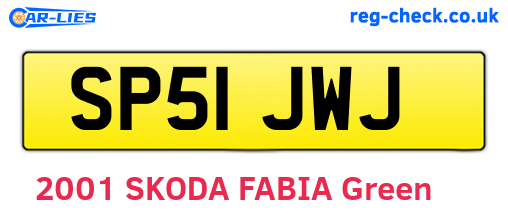 SP51JWJ are the vehicle registration plates.