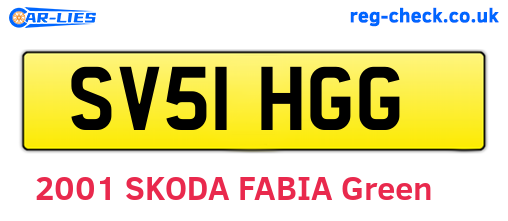 SV51HGG are the vehicle registration plates.