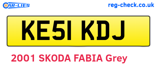 KE51KDJ are the vehicle registration plates.