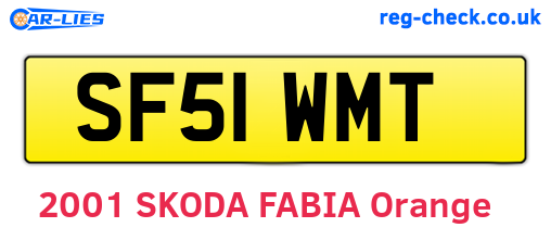 SF51WMT are the vehicle registration plates.