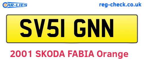 SV51GNN are the vehicle registration plates.