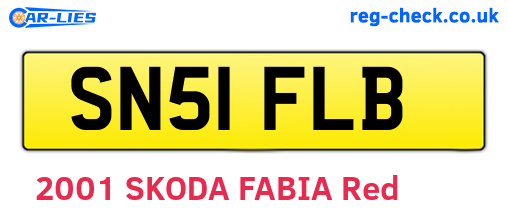 SN51FLB are the vehicle registration plates.