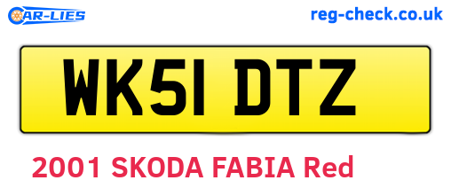 WK51DTZ are the vehicle registration plates.