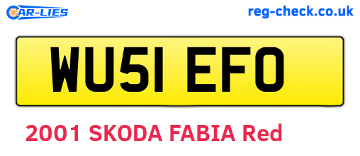 WU51EFO are the vehicle registration plates.
