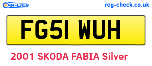 FG51WUH are the vehicle registration plates.