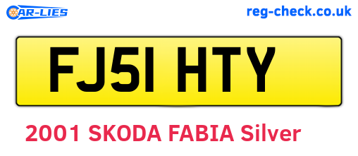 FJ51HTY are the vehicle registration plates.