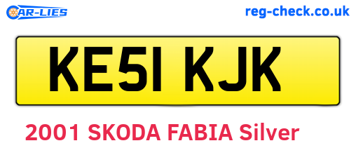 KE51KJK are the vehicle registration plates.