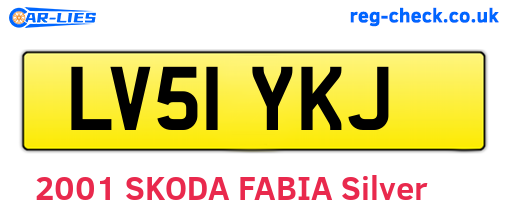 LV51YKJ are the vehicle registration plates.