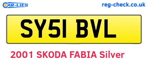 SY51BVL are the vehicle registration plates.