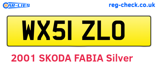 WX51ZLO are the vehicle registration plates.