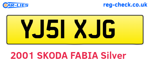 YJ51XJG are the vehicle registration plates.