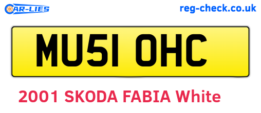 MU51OHC are the vehicle registration plates.