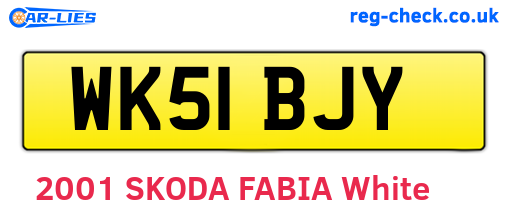 WK51BJY are the vehicle registration plates.