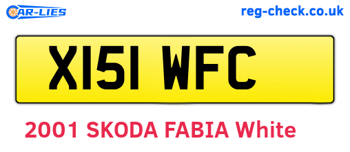 X151WFC are the vehicle registration plates.