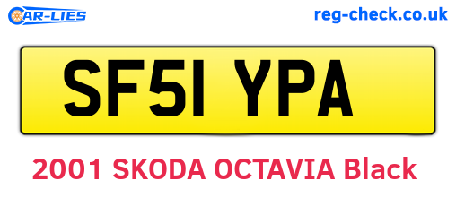 SF51YPA are the vehicle registration plates.