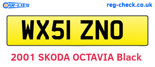 WX51ZNO are the vehicle registration plates.