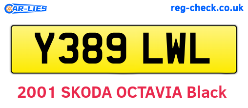 Y389LWL are the vehicle registration plates.