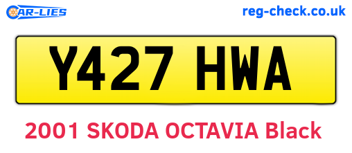 Y427HWA are the vehicle registration plates.