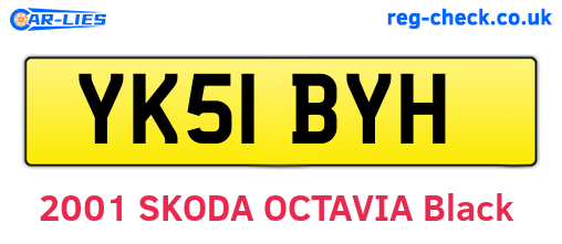 YK51BYH are the vehicle registration plates.