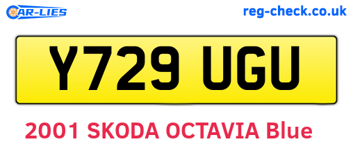 Y729UGU are the vehicle registration plates.