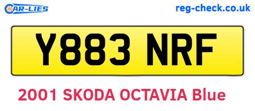Y883NRF are the vehicle registration plates.