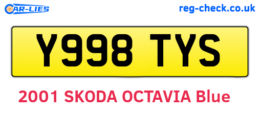 Y998TYS are the vehicle registration plates.
