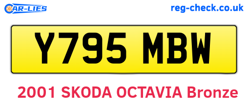 Y795MBW are the vehicle registration plates.