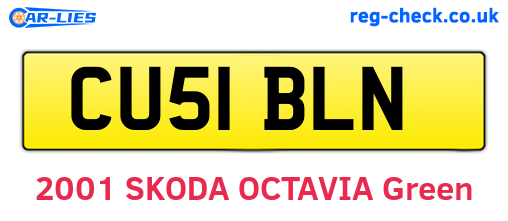 CU51BLN are the vehicle registration plates.