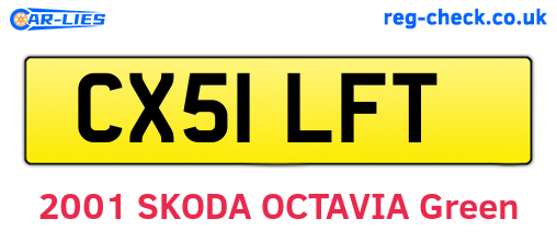 CX51LFT are the vehicle registration plates.