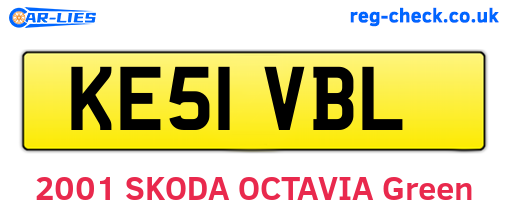 KE51VBL are the vehicle registration plates.