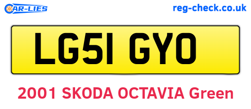 LG51GYO are the vehicle registration plates.
