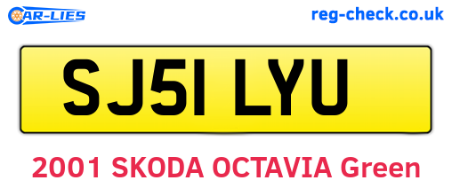 SJ51LYU are the vehicle registration plates.