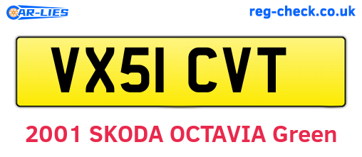 VX51CVT are the vehicle registration plates.
