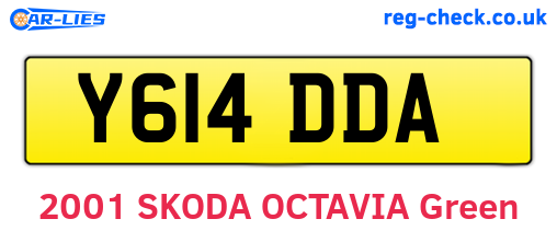 Y614DDA are the vehicle registration plates.
