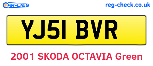 YJ51BVR are the vehicle registration plates.