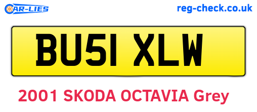 BU51XLW are the vehicle registration plates.