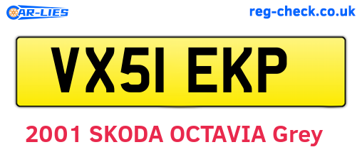VX51EKP are the vehicle registration plates.