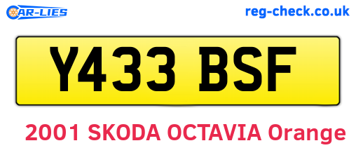Y433BSF are the vehicle registration plates.