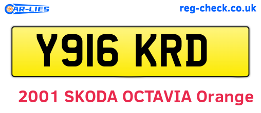 Y916KRD are the vehicle registration plates.