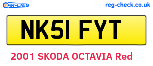 NK51FYT are the vehicle registration plates.