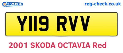 Y119RVV are the vehicle registration plates.